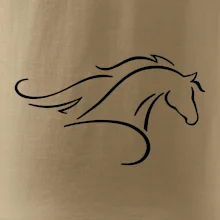 Kôň - bežiaci silueta hlavy Kôň - bežiaci silueta hlavy