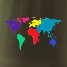 Svetové kontinenty bez názvov - farebné