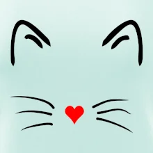 Mačka - srdce namiesto nosa