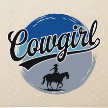 Cowgirl modrý pruh