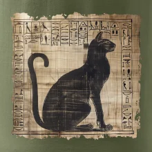 Egyptské hieroglyfy mačka
