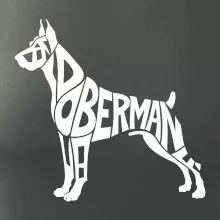 Doberman - nápis v tele