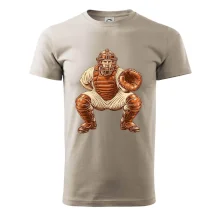 Baseballový catcher retro rytina