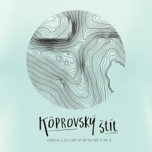 Kôprovský štít - vrstevnice v kruhu