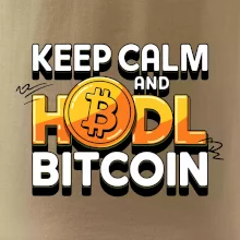3D nápis Keep Calm and HODL Bitcoin