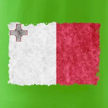 Vlajka Malta ohrýzaná