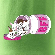 Bullterrier Friends Forever ružové (Pecka design)