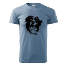 Čiernobiela karikatúra Bernský salašnícky pes