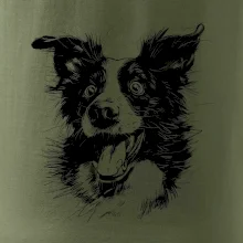 Čiernobiela karikatúra Border kólia