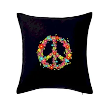 Peace symbol červené kvety