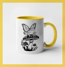 Goblincore čierna huba so žabou