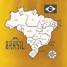 Brazília mapa s názvami regiónov Brazília mapa s názvami regiónov