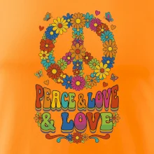 Peace and love - na výšku s květy