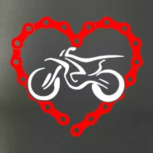 Moto srdce reťaz - enduro Moto srdce reťaz - enduro