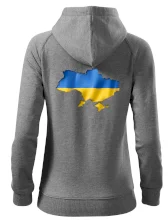 Ukrajina vlajka mapa