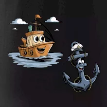 Parové tričko - Loď a kotva Parové tričko - Loď a kotva