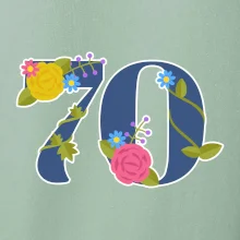 Kvetinové číslo kreslené - 70