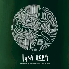 Lysá hora - vrstevnice v kruhu