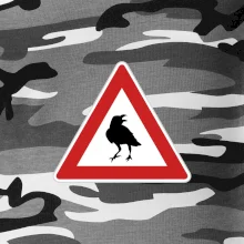 Dopravná značka - Pozor havran