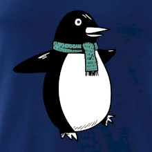 Tučniak so zeleným šálom