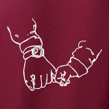 Otec a syn ruky obrys