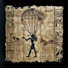 Egyptské hieroglyfy parašutista