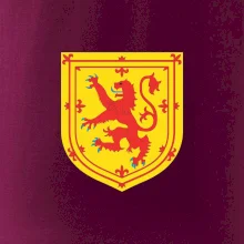 Škótsky lev na hrudi