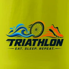 Triatlon plavání kolo a běh eat sleep repeat