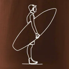 Surfer stojaci jedným ťahom