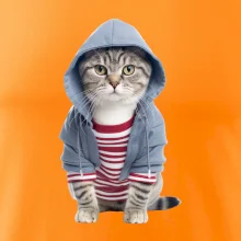 Mačka v pruhovanom triku