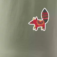 Folklór na prsníku líška