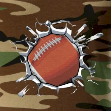 Americký futbal lopta v triku