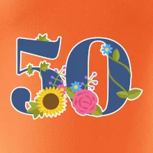 Kvetinové číslo kreslené - 50