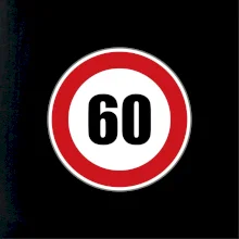 Dopravná značka - obmedzenie rýchlosti 60 Dopravná značka - obmedzenie rýchlosti 60