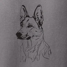 Nemecký ovčiak čierna kresba