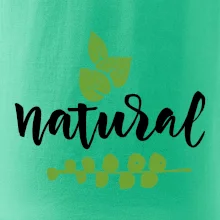 Natural - nápis v listoch