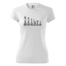 Šachové figúrky v rade - kreslené