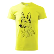 Nemecký ovčiak čierna kresba