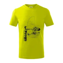 Kreslený rybár s podberákom