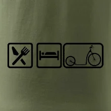 Eat sleep kolobežka veľké a malé koleso