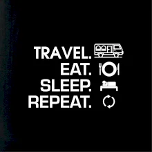 Eat sleep travel - Van