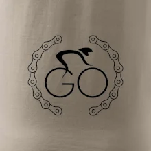 Logo cyklistu a reťaz