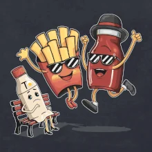 Súboj o hranolky kečup tatárka