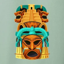 Mayová maska s pyramídou