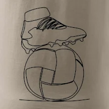 Futbalová lopta kopačka jedným ťahom