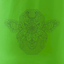 Steampunk včela čiernobiela