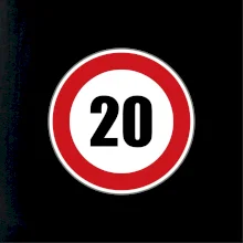 Dopravná značka - obmedzenie rýchlosti 20