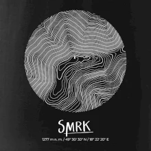 Smrk - vrstevnice v kruhu
