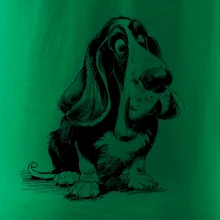 Čiernobiela karikatúra baset