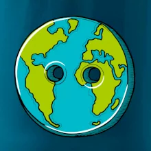 Planéta krajiny gombík (Pecka design)